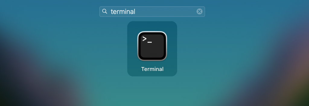 Aplicativo Terminal no macOS
